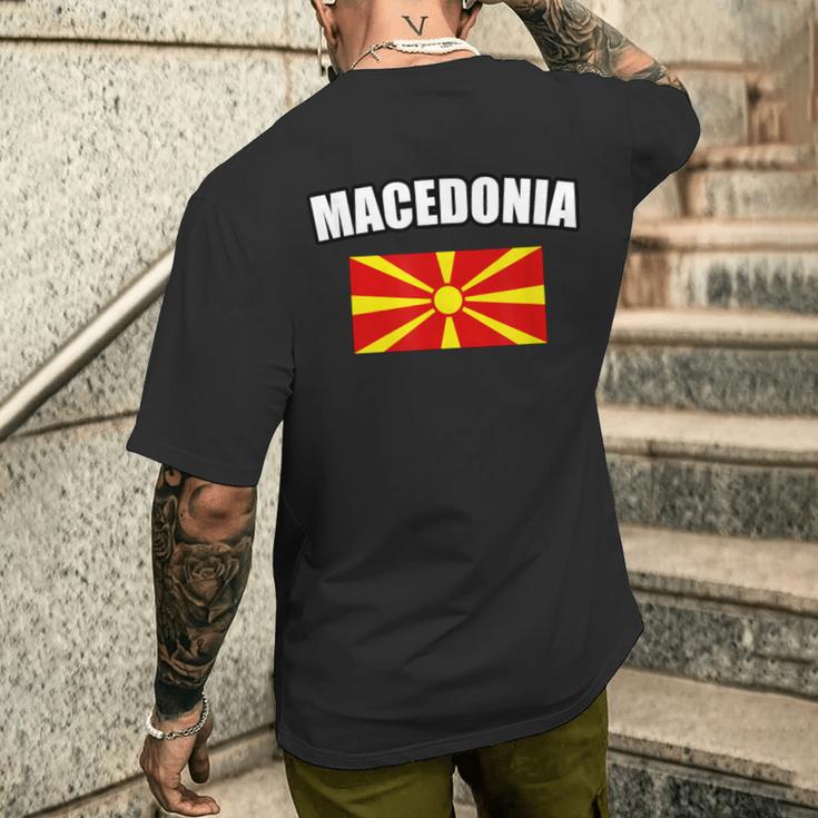 Macedonia I Macedonia T-Shirt mit Rückendruck Geschenke für Ihn