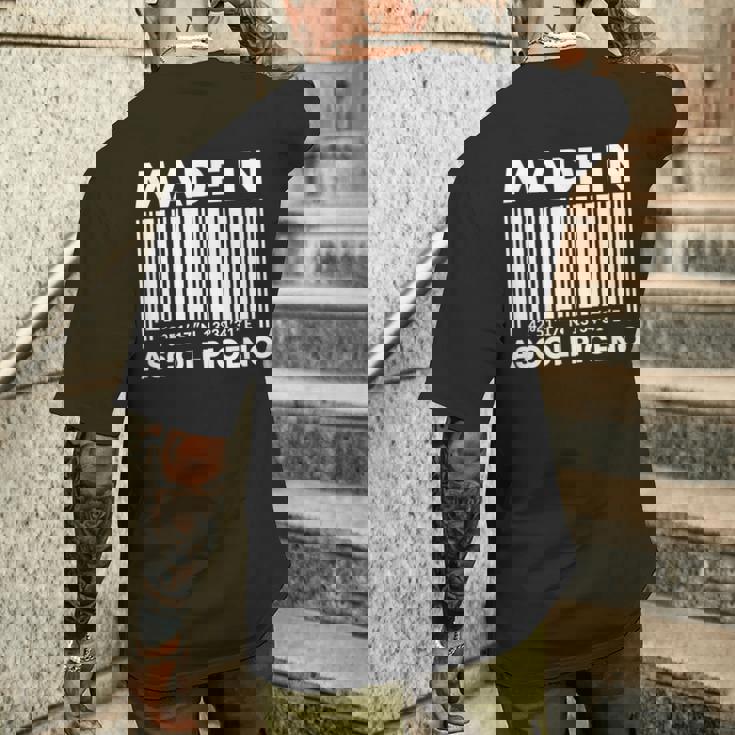 Made In Ascoli Piceno Barcode T-shirt da uomo con stampa posteriore Regalos para él