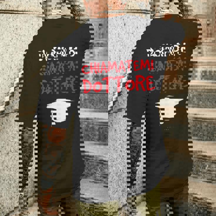 Magliette Manica Corta Regalo Laureato Chiamatemi Dottore T-shirt da uomo con stampa posteriore Regalos para él
