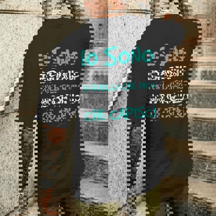Magliette Uomo Manica Corta Divertenti Io Sono Responsabile T-shirt da uomo con stampa posteriore Regalos para él