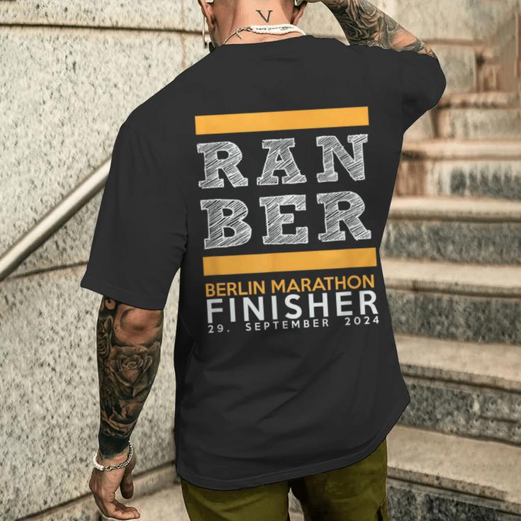 Marathon Berlin 2024 Finisher T-Shirt mit Rückendruck Geschenke für Ihn