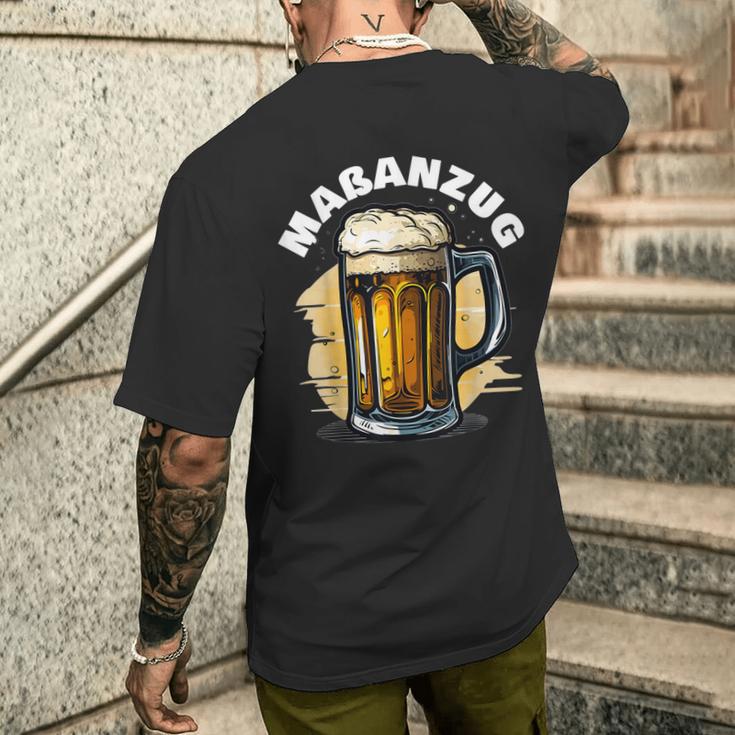 Maßanzug Maß Bier Bayrischer Spruch Maßkrug Bierkrug T-Shirt mit Rückendruck Geschenke für Ihn