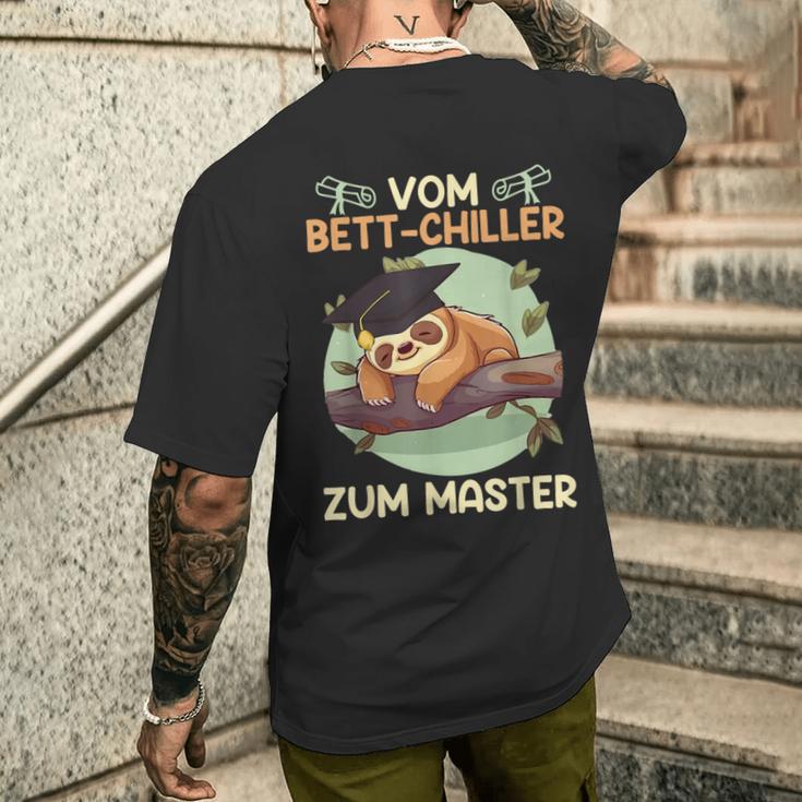 Masterarbeit Bestandenom Bett-Chiller Zum Master Abschluss T-Shirt mit Rückendruck Geschenke für Ihn