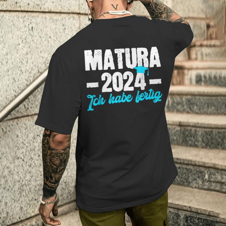 Matura 2024 Ich Habe Fertig Matura Bestanden T-Shirt mit Rückendruck Geschenke für Ihn