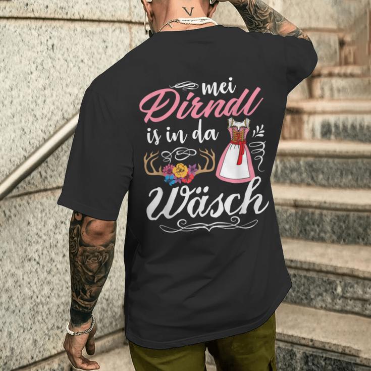 Mei Dirndl Is In Da Wäsch Oktoberfest Drindl Replacement Dirndl S T-Shirt mit Rückendruck Geschenke für Ihn