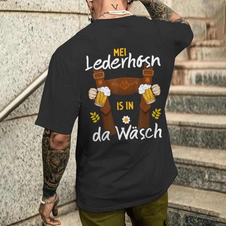 Mei Lederhosn Is In Da Wäsch Oktoberfest Costume S T-Shirt mit Rückendruck Geschenke für Ihn