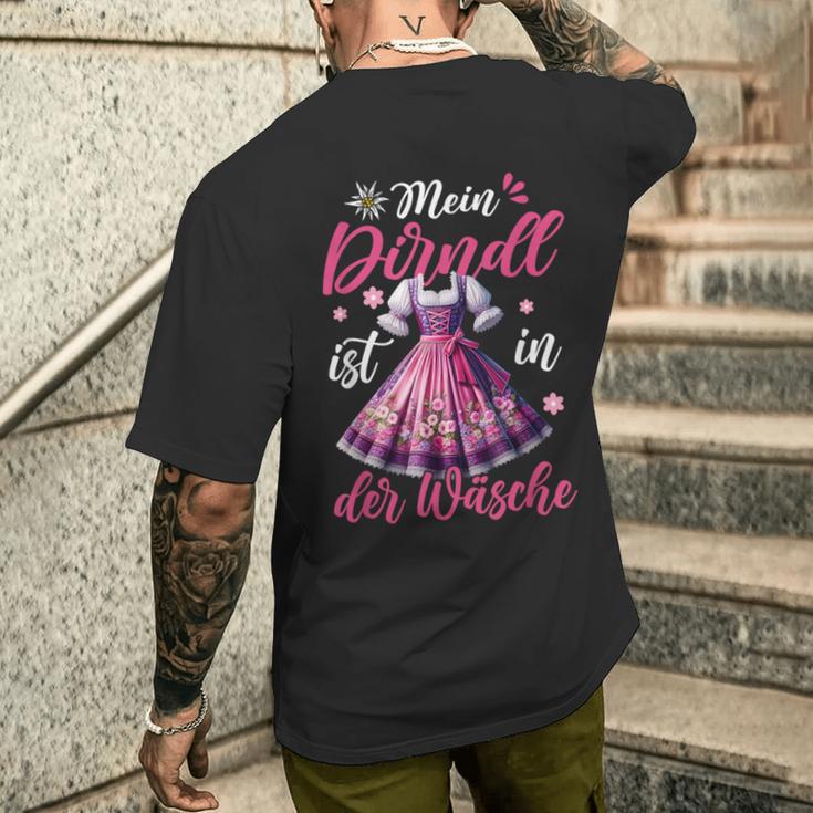 Mein Dirndl Ist In Der Waschen T-Shirt mit Rückendruck Geschenke für Ihn