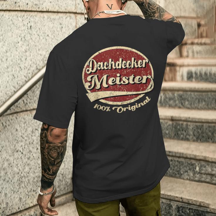 Meister Dachdecker Handwek 100 Original T-Shirt mit Rückendruck Geschenke für Ihn