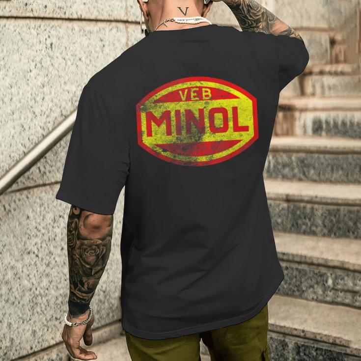 Minol -Eb Folkseigenen Berieb Minol Grunge Effect T-Shirt mit Rückendruck Geschenke für Ihn