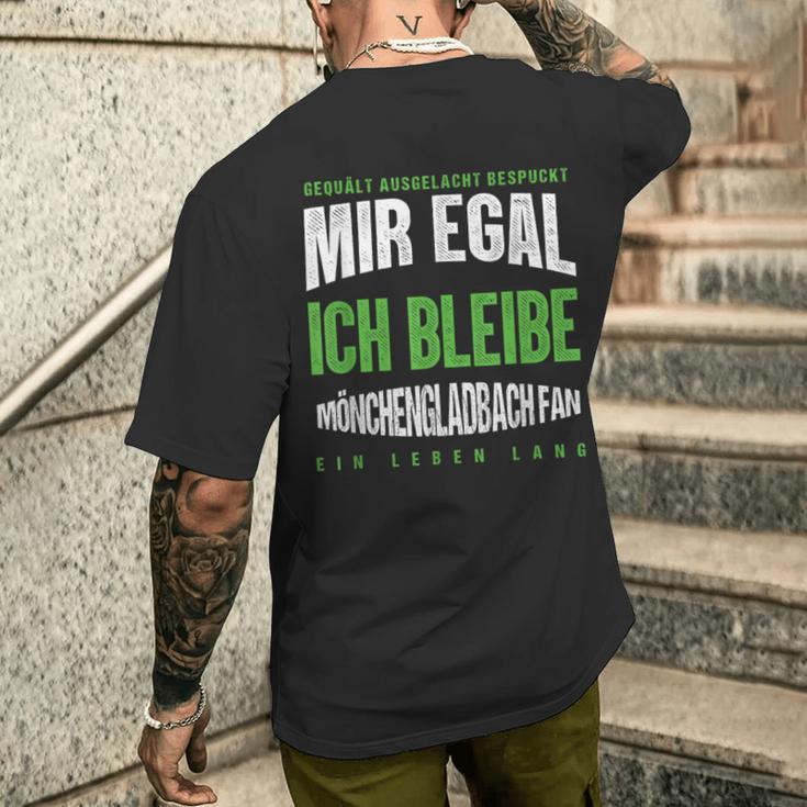 Mir Egal Ich Bleibe Mönchengladbach Fan Football Fan T-Shirt mit Rückendruck Geschenke für Ihn