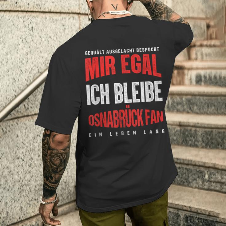 Mir Egal Ich Bleibe Osnabrück Fan Football Fan Club T-Shirt mit Rückendruck Geschenke für Ihn