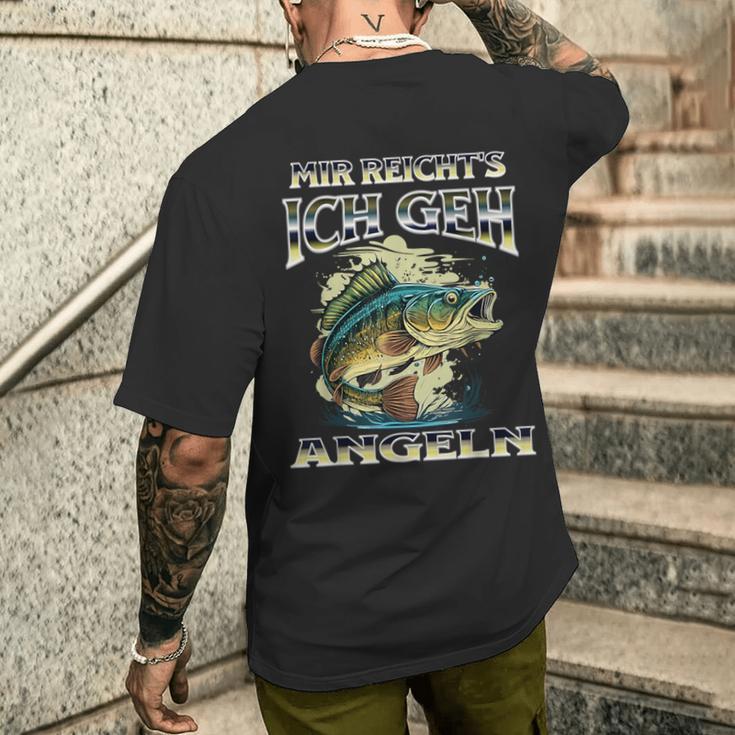 Mir Reicht's Ich Geh Angeln For Anglers T-Shirt mit Rückendruck Geschenke für Ihn