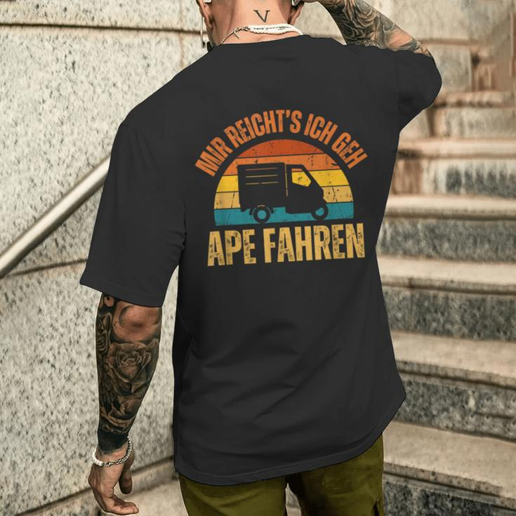 Mir Reicht's Ich Geh Ape Fahren Cult Tricycleespacar 50 T-Shirt mit Rückendruck Geschenke für Ihn