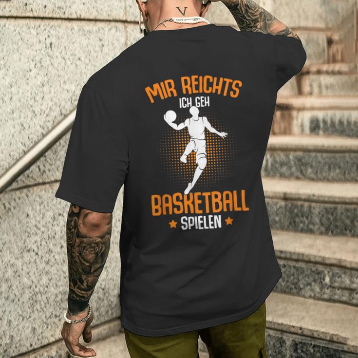 Mir Reichts Ich Geh Basketball Playing Basketballer Boys' T-Shirt mit Rückendruck Geschenke für Ihn