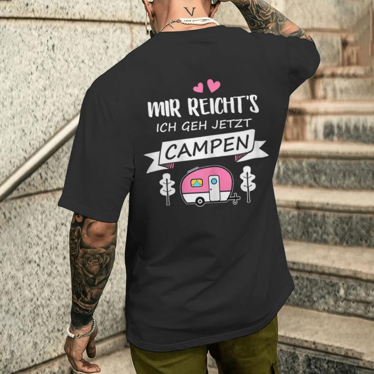 Mir Reichts Ich Geh Camping Caravan Camper T-Shirt mit Rückendruck Geschenke für Ihn