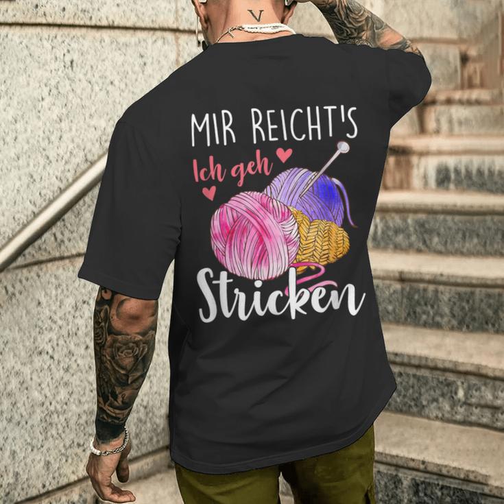 Mir Reicht's Ich Geh Stricken T-Shirt mit Rückendruck Geschenke für Ihn