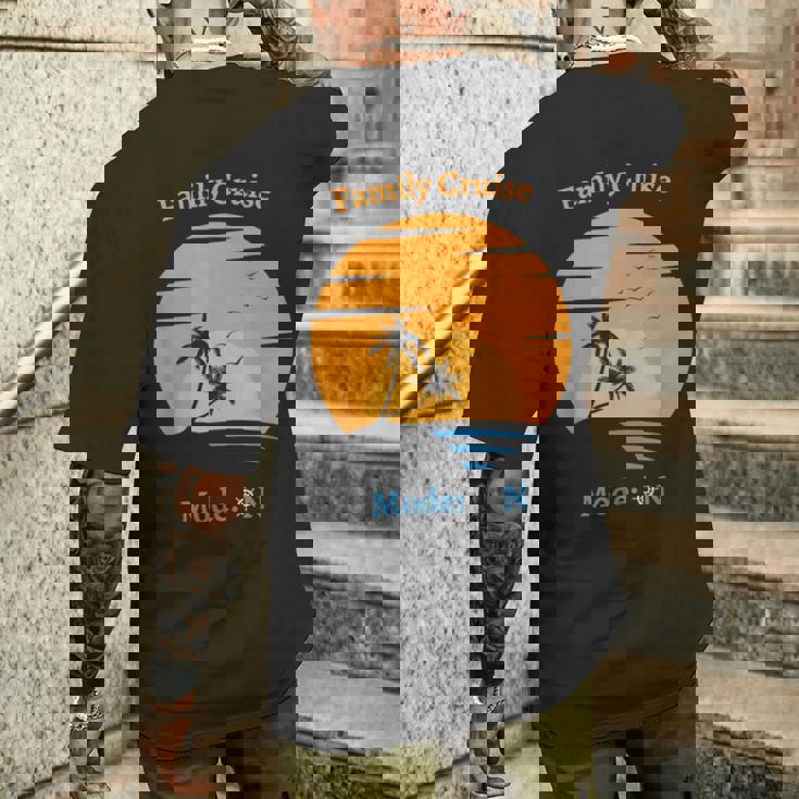 Modo Crucero Familiar Enacaciones Retro Al Atardecer Camiseta Hombre Estampado Espalda Regalos para él