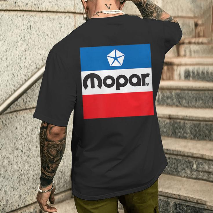 Mopar Retro Flag Logo T-Shirt mit Rückendruck Geschenke für Ihn