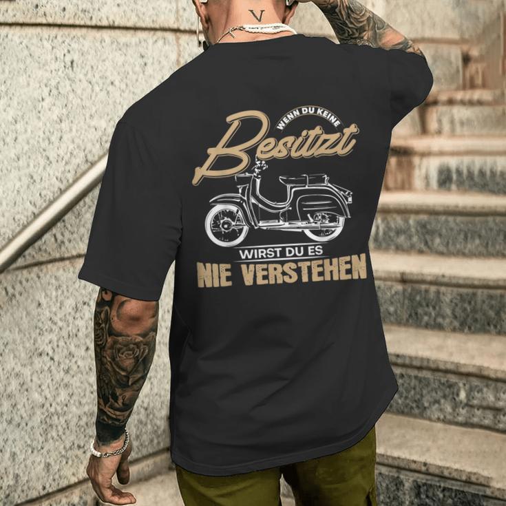 Moped Simson Schwalbe Wenn Du Keine Hen If T-Shirt mit Rückendruck Geschenke für Ihn