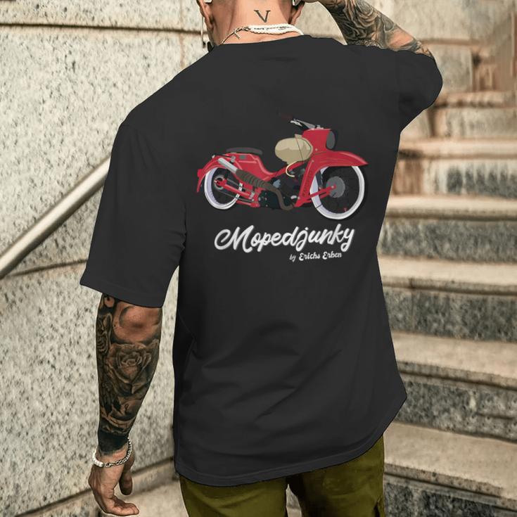 Mopedjunky Simson Star T-Shirt mit Rückendruck Geschenke für Ihn