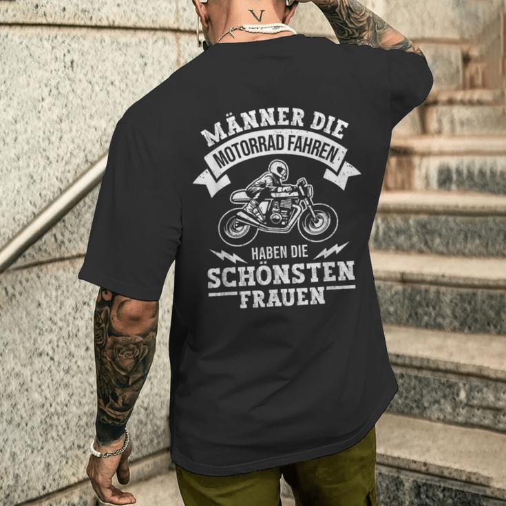 Motorbike Riding T-Shirt mit Rückendruck Geschenke für Ihn