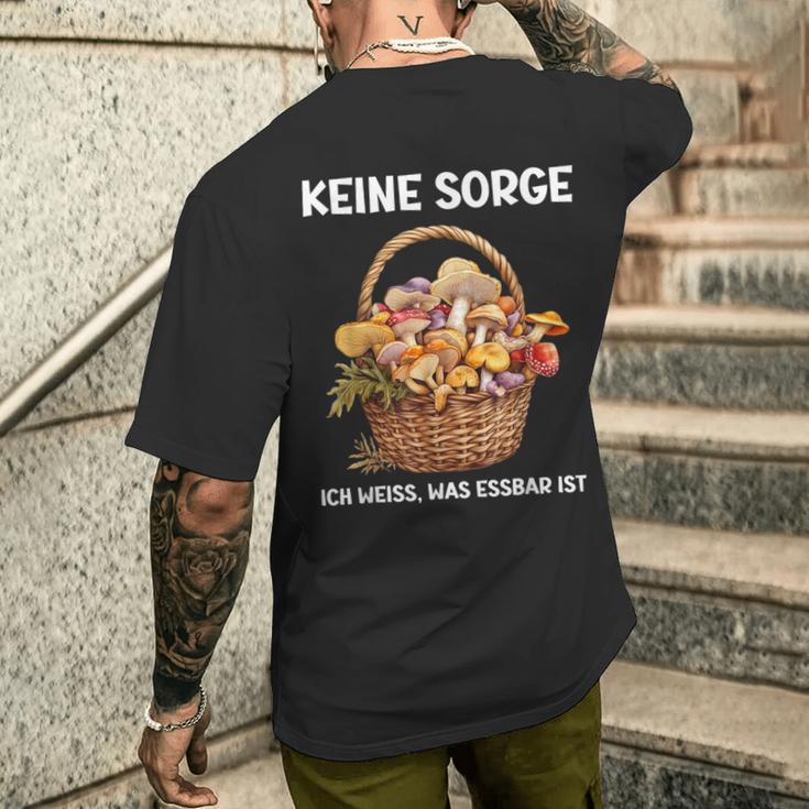 Mykologie Für Pilzsammler Ich Weiß Was Essbar Ist T-Shirt mit Rückendruck Geschenke für Ihn