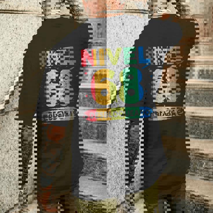 Nivel 68 Desbloqueado 68 Aniversario De Boda 68 Años Camiseta Hombre Estampado Espalda Regalos para él