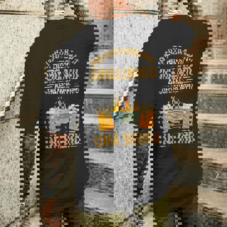 Non Disturbarmi Mentre Sto Grigliando Bere Birra T-shirt da uomo con stampa posteriore Regalos para él