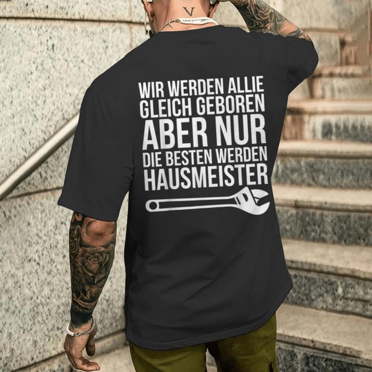 Nur Die Besten Werden Hausmeister T-Shirt mit Rückendruck Geschenke für Ihn