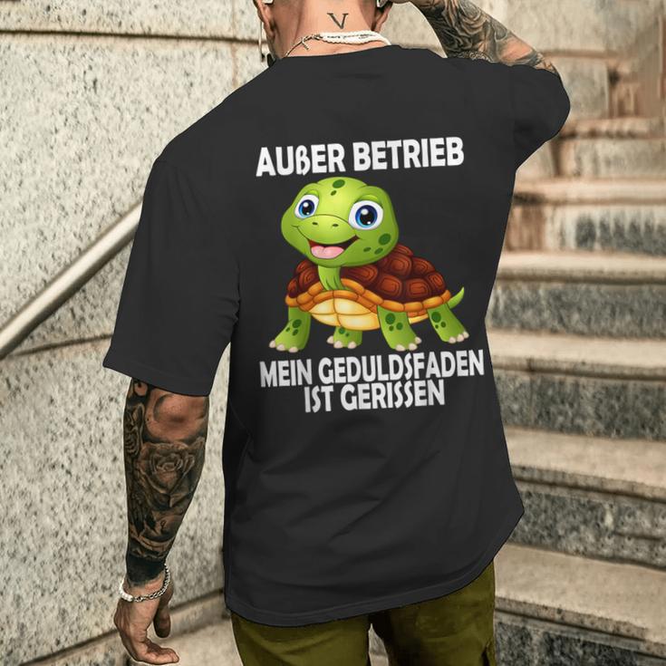 Ohne Betrieb Schildkrötle T-Shirt mit Rückendruck Geschenke für Ihn