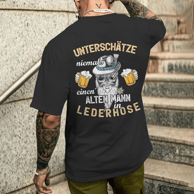 Oktoberfest Lederhosen Bavarian Costume T-Shirt mit Rückendruck Geschenke für Ihn