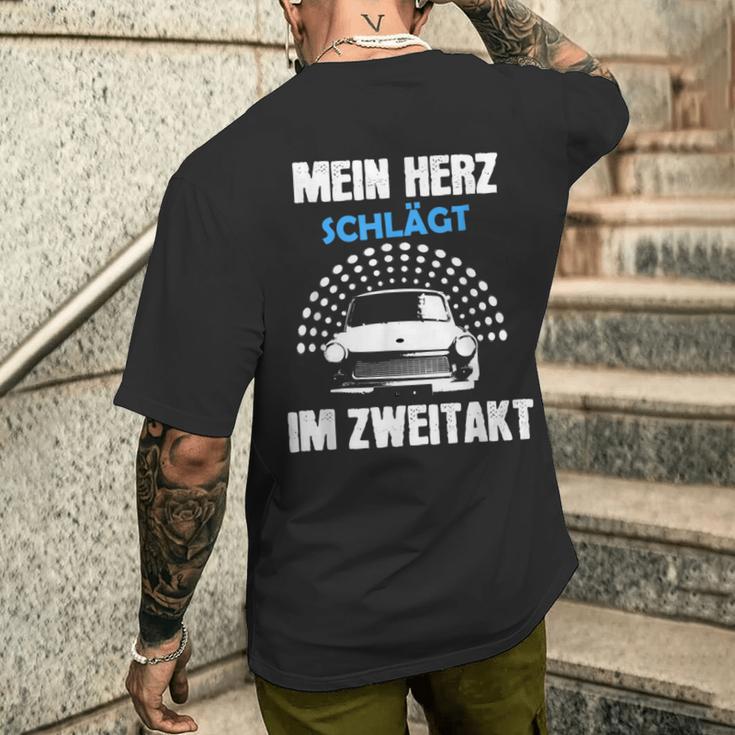 Ostdeutschland Ossi Zwei Takter Trabbi Idea T-Shirt mit Rückendruck Geschenke für Ihn