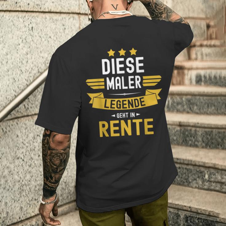 With Painter Pensioner Dese Legende Geht In Rente T-Shirt mit Rückendruck Geschenke für Ihn