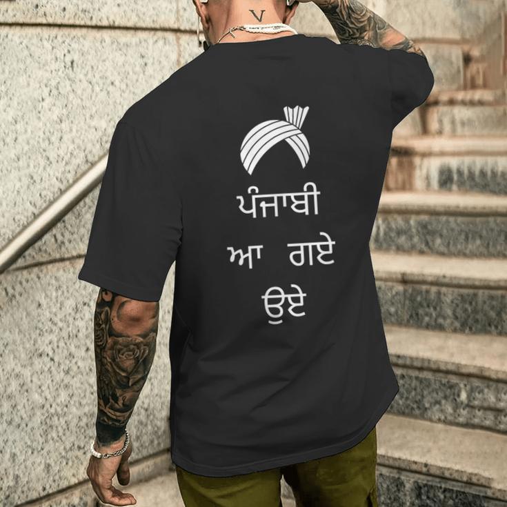 Panjabi Aa Gaye Oye On Panjabi Gurmukhi Dosanjh Diljit T-Shirt mit Rückendruck Geschenke für Ihn