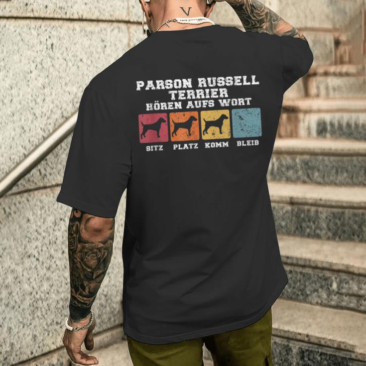 Parson Russell Terrier Hören Aufs Wort T-Shirt mit Rückendruck Geschenke für Ihn