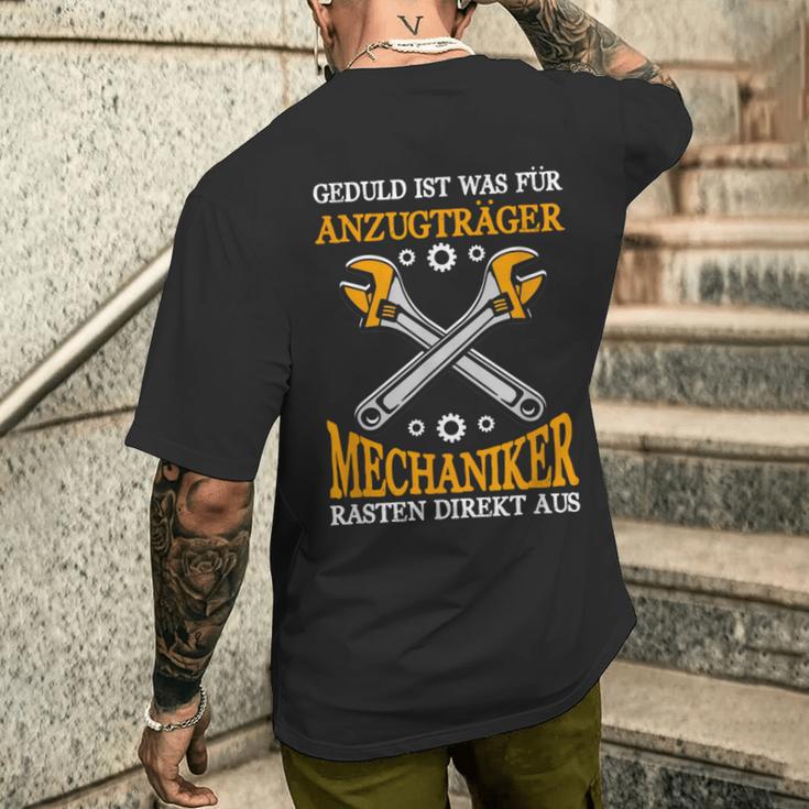 Patience Is Was Für Anzugträger Mechaniker Rasten Aus T-Shirt mit Rückendruck Geschenke für Ihn