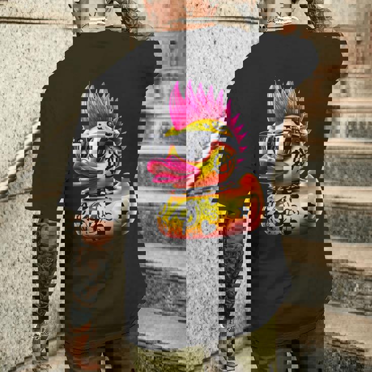 Pato Punk Pato Punk Rockero Divertido Amante De Los Animales Camiseta Hombre Estampado Espalda Regalos para él
