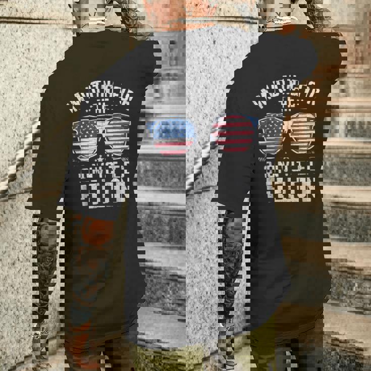 Patriotic Voting Convicted Felon Graphic Men's T-shirt Back Print Gifts for Him Patriotic Voting Convicted Felon Graphic Men's T-shirt Back Print Gifts for Him