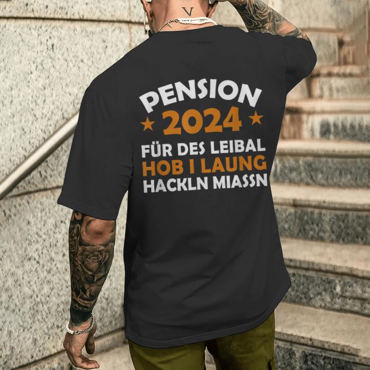 Pension 2024 Für Dieses Musste Ich Lang Arbeit T-Shirt mit Rückendruck Geschenke für Ihn