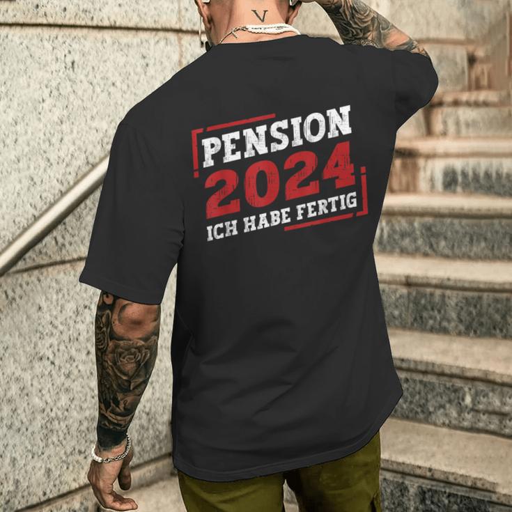 Pension 2024 Ich Habe Fertig T-Shirt mit Rückendruck Geschenke für Ihn