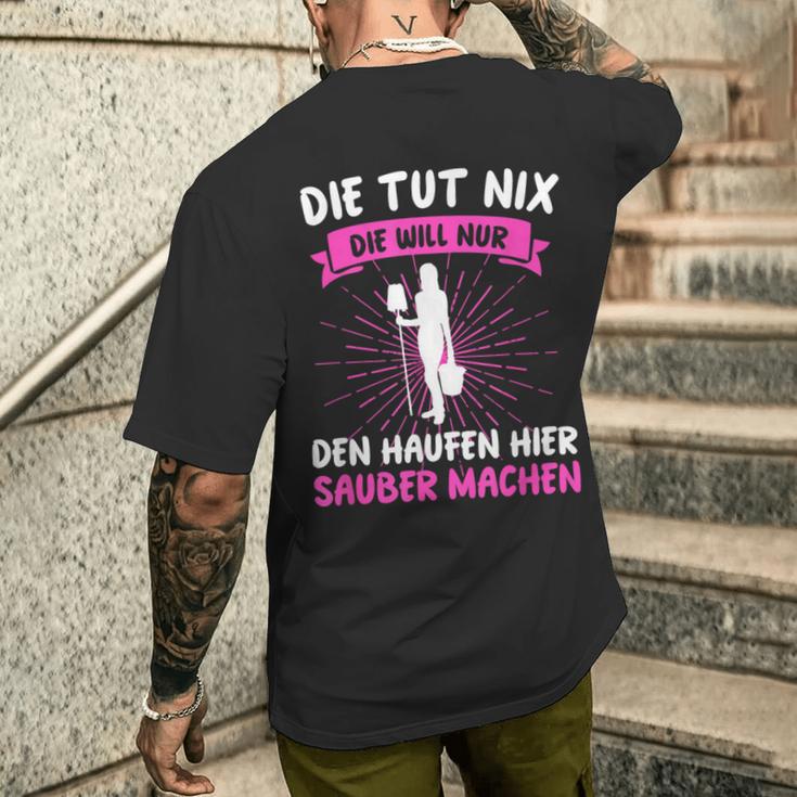 Putzkraft Putzkraft Putzfrau T-Shirt mit Rückendruck Geschenke für Ihn