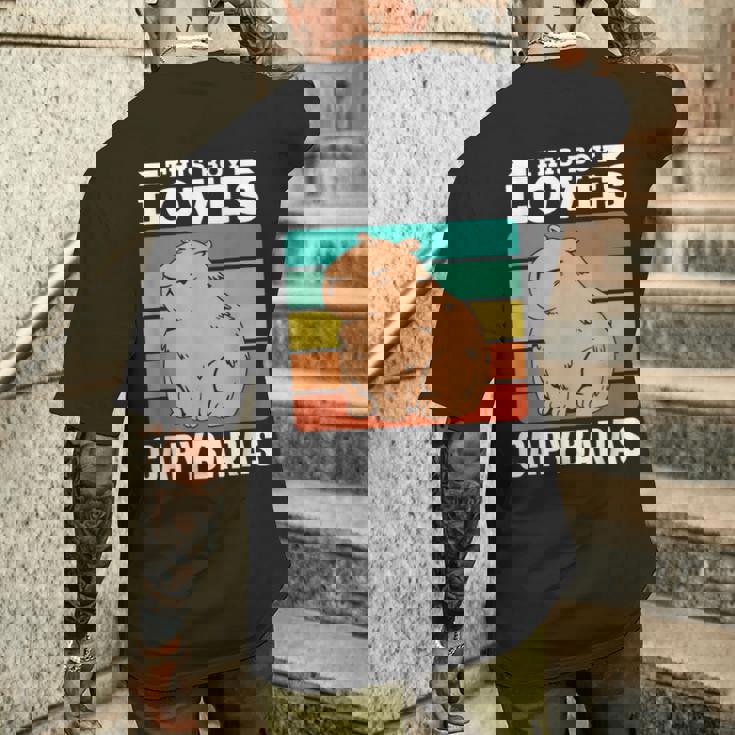 Questo Ragazzo Ama I Capibara Roditore Capybar Animale T-shirt da uomo con stampa posteriore Regalos para él