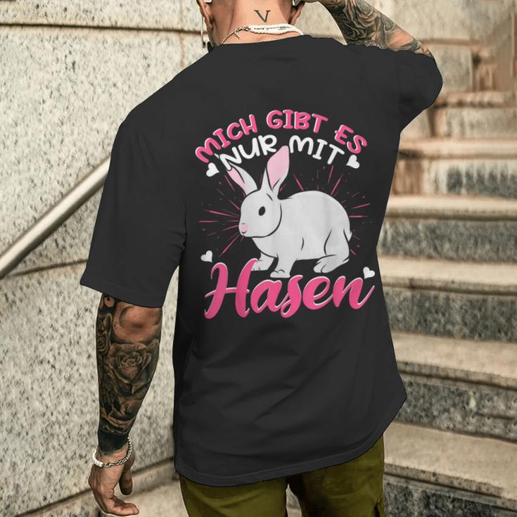 Rabbit Mich Gibt Es Nur Mit Hasen T-Shirt mit Rückendruck Geschenke für Ihn