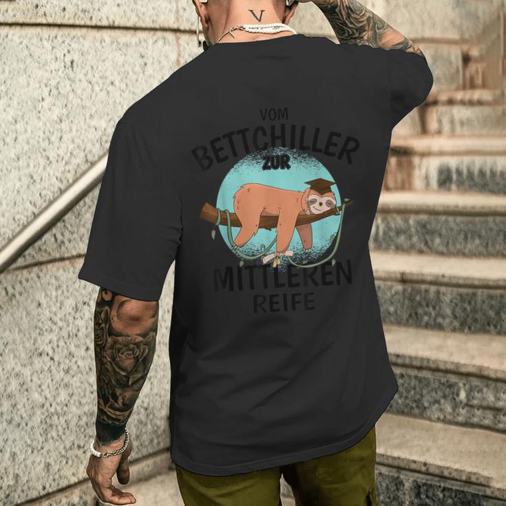 Realschulabschlussom Bettchiller Zur Mitteren Mature Gray T-Shirt mit Rückendruck Geschenke für Ihn