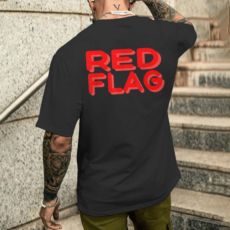 Red Flag T-Shirt mit Rückendruck Geschenke für Ihn