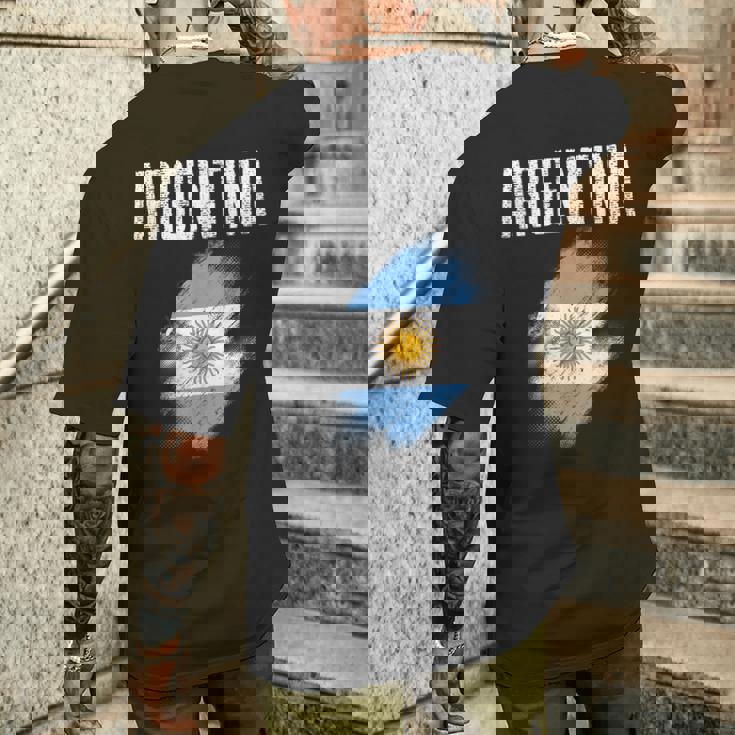 Regalo Bandiera Argentina Del Paese Argentinointage T-shirt da uomo con stampa posteriore Regalos para él