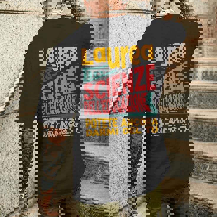 Regalo Scherzo Di Laurea Scienze Dell'educazione Divertente T-shirt da uomo con stampa posteriore Regalos para él