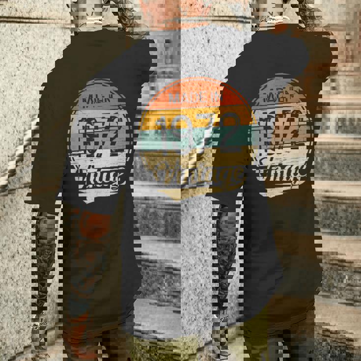Regalo Uomo Donna 52 Compleanno -Intage Made In 1972 T-shirt da uomo con stampa posteriore Regalos para él