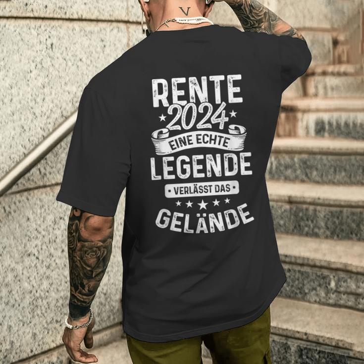 Rente 2024 Eine Echte Legendeerlässt Das Gelände S T-Shirt mit Rückendruck Geschenke für Ihn