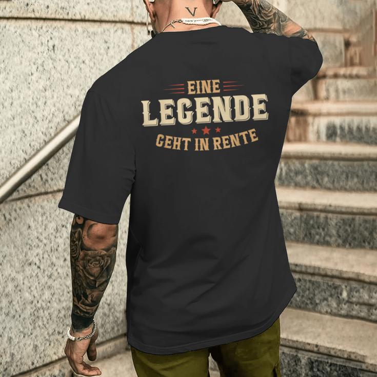 Rente 2024 Eine Legende Geht In Rente Rentner T-Shirt mit Rückendruck Geschenke für Ihn